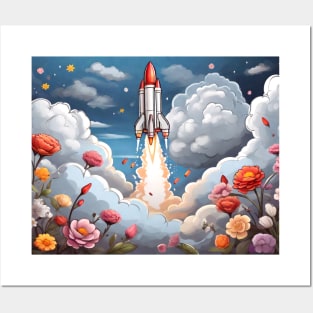 Coloring the Rocket's Ascent (145) Posters and Art